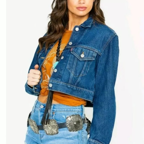 Levi's Classic Cropped Tucker Denim Jacket 3x XXXL - Picture 4 of 8